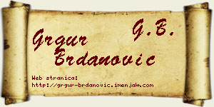 Grgur Brdanović vizit kartica